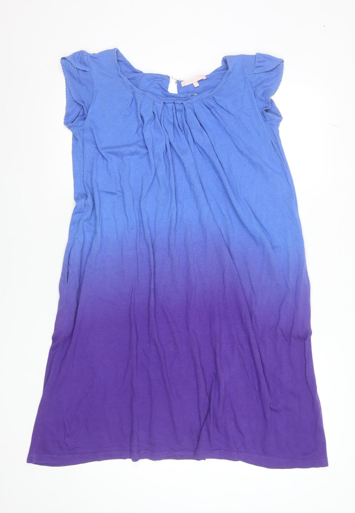 Jigsaw Girls Blue Purple Ombre Jersey T-Shirt Dress 12-13 Years