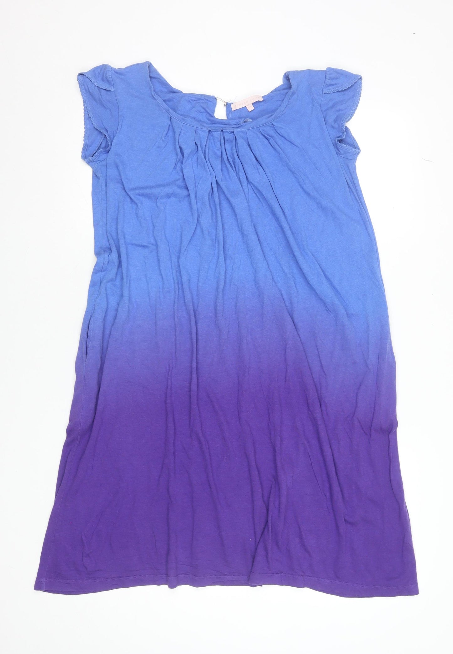 Jigsaw Girls Blue Purple Ombre Jersey T-Shirt Dress 12-13 Years