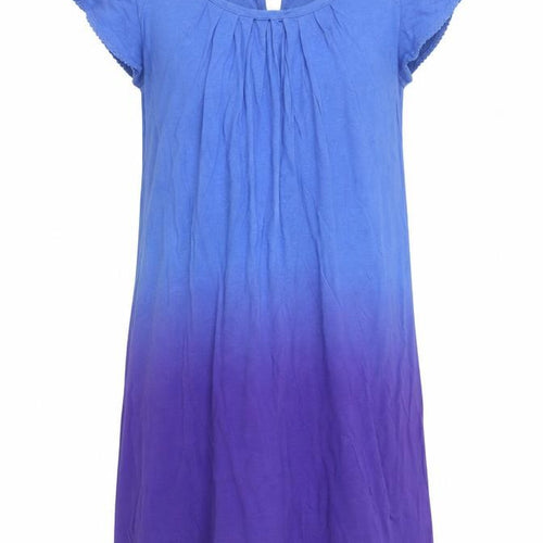 Jigsaw Girls Blue Purple Ombre Jersey T-Shirt Dress 12-13 Years