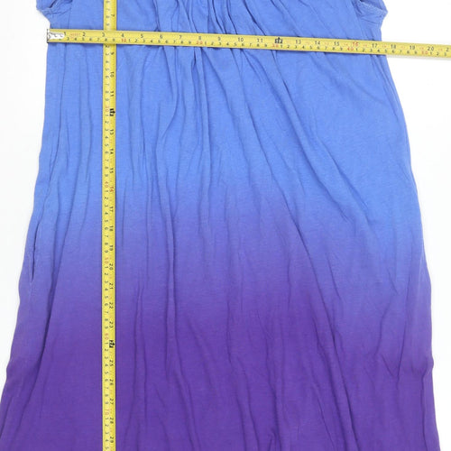 Jigsaw Girls Blue Purple Ombre Jersey T-Shirt Dress 12-13 Years