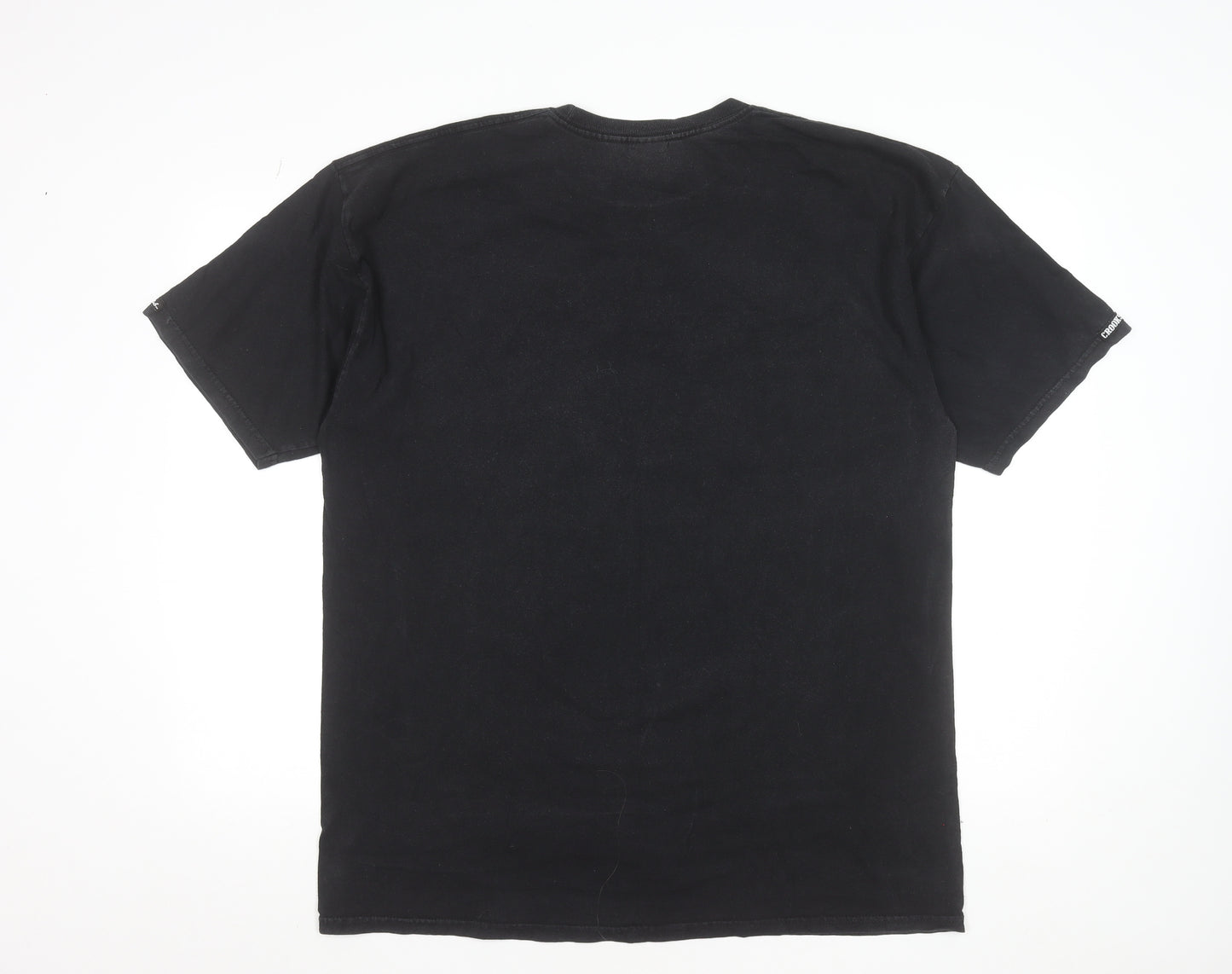 Crooks & Castles Men's Black XL Graphic Crew Neck Cotton T-Shirt