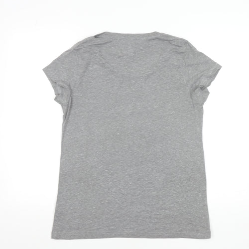Jack Wills Womens Grey Basic Short Sleeve T-Shirt UK 12