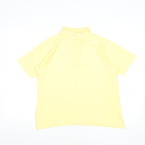 EWM Pure Classics Women's Yellow 100% Cotton Short Sleeve Polo Shirt M 14-16
