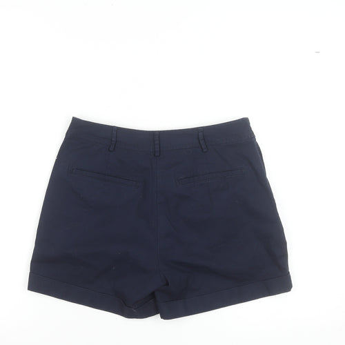 Oasis Women Blue Size 8 Chino Shorts Cotton Twill