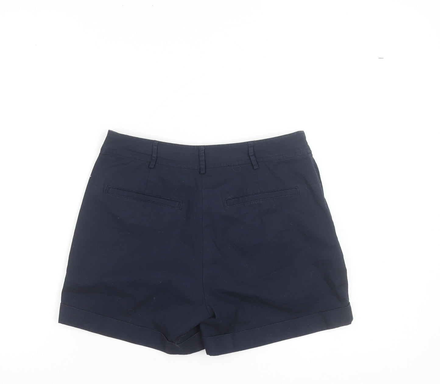 Oasis Women Blue Size 8 Chino Shorts Cotton Twill