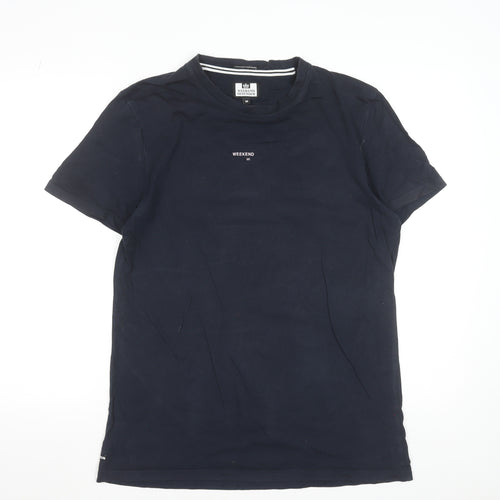 Weekend Offender Men's Navy Blue Cotton Crew Neck T-Shirt M