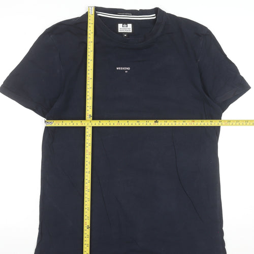 Weekend Offender Men's Navy Blue Cotton Crew Neck T-Shirt M