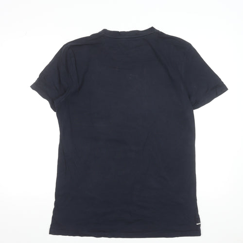 Weekend Offender Men's Navy Blue Cotton Crew Neck T-Shirt M