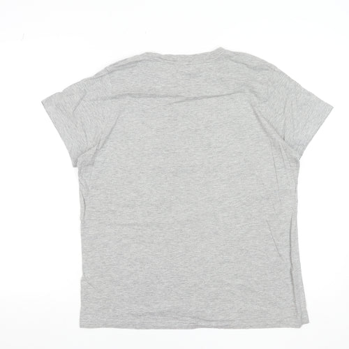 Lee Men's Grey Graphic Palm Tree Regular Fit T-Shirt L