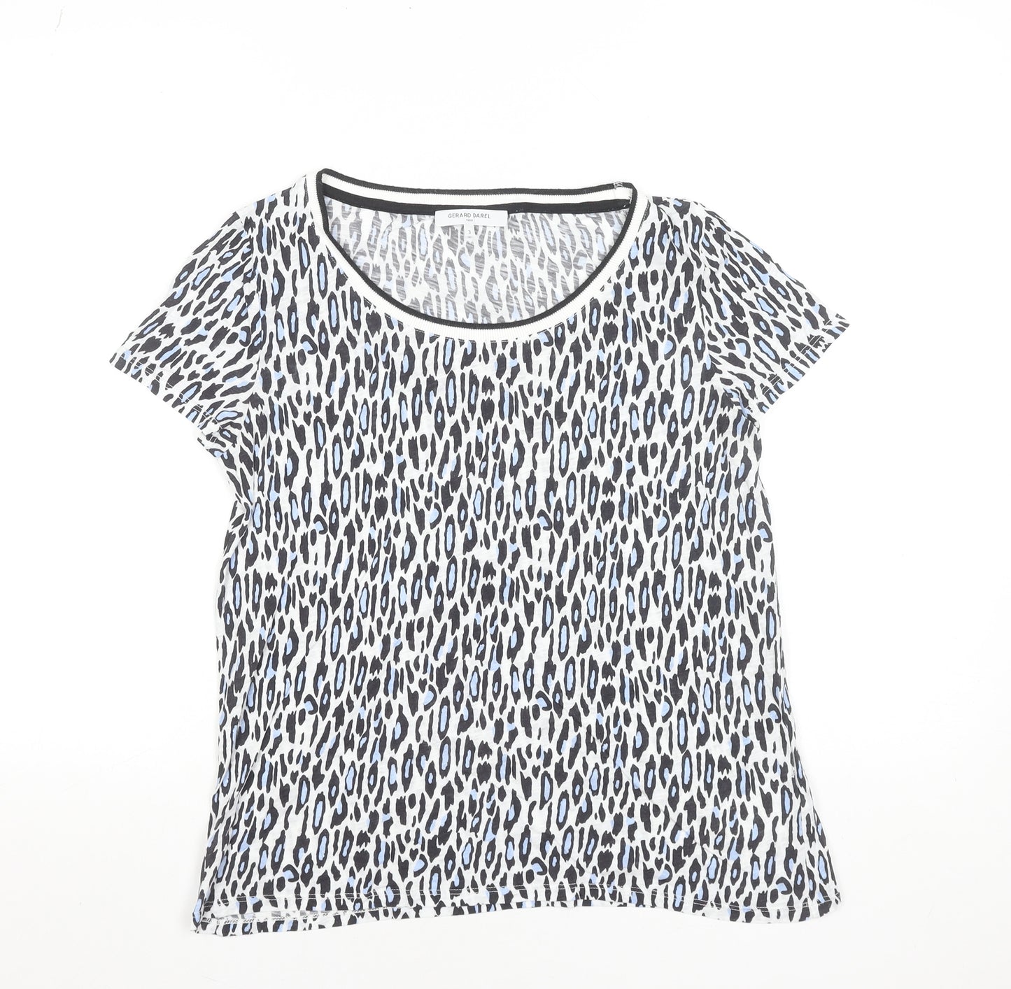 Gerard Darel Womens Multicoloured Animal Print T-Shirt Size 12