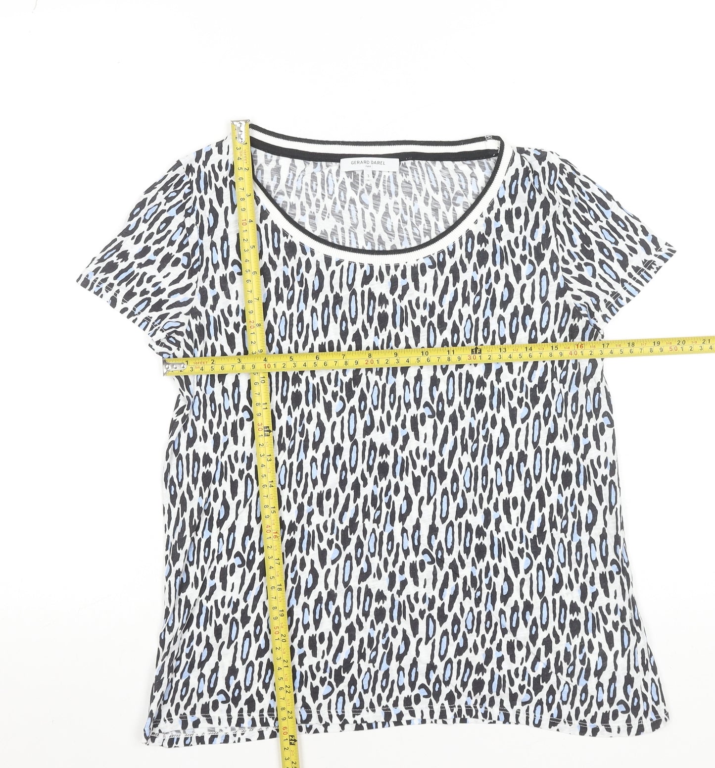 Gerard Darel Womens Multicoloured Animal Print T-Shirt Size 12