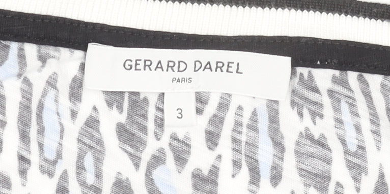 Gerard Darel Womens Multicoloured Animal Print T-Shirt Size 12