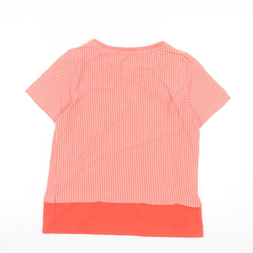 Voir Jeans Women's Pink Striped Sequin T-Shirt Size S