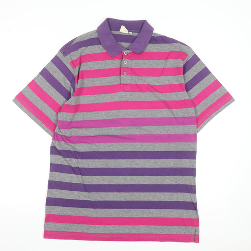 Cotton Traders Mens Multicoloured Striped Polo Shirt Size M