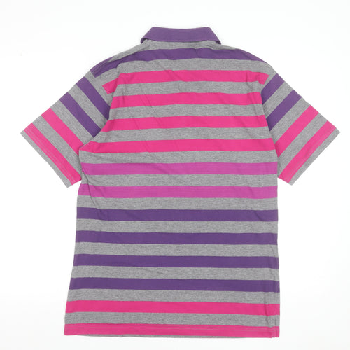 Cotton Traders Mens Multicoloured Striped Polo Shirt Size M