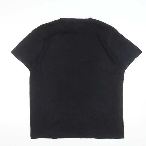 Jack & Jones Mens Black XL Crew Neck Cotton T-Shirt