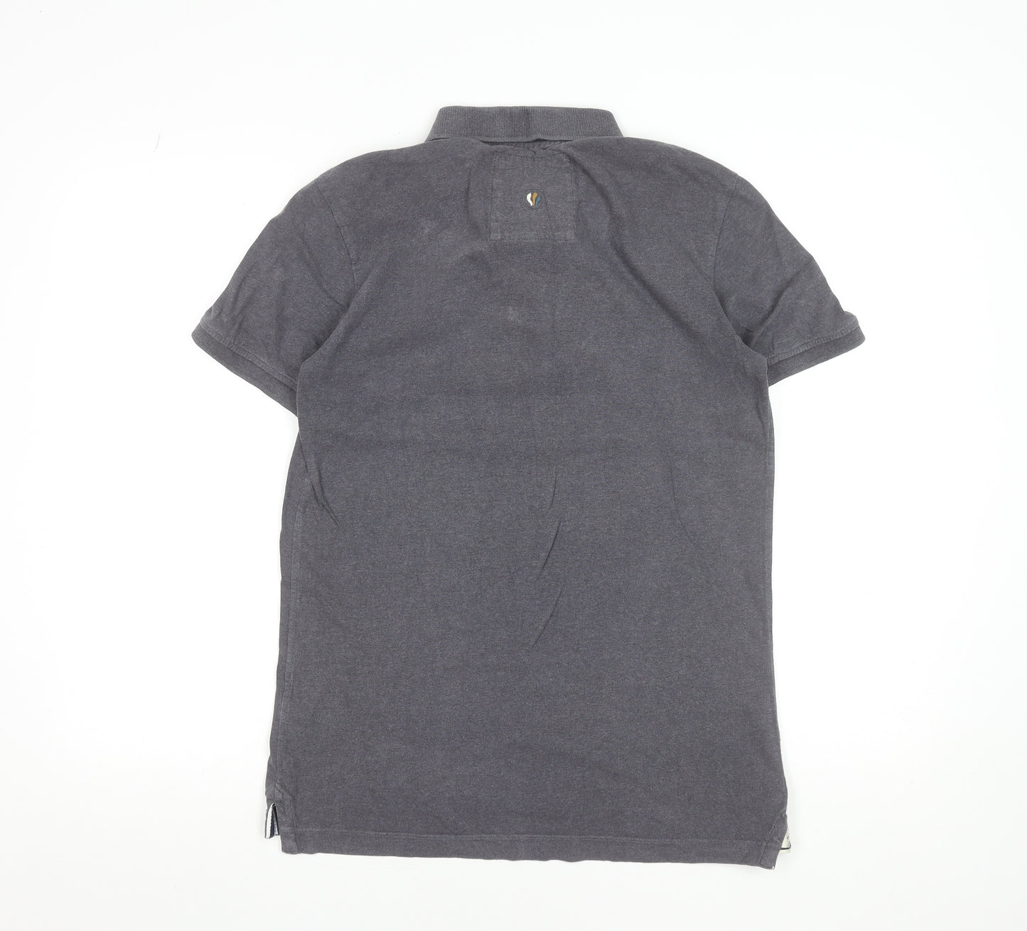 FatFace Men's Grey Striped Cotton Polo Shirt Size XS