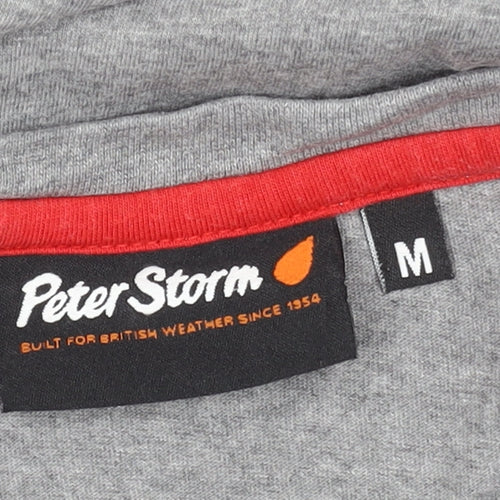 Peter Storm Men’s Grey Union Jack Graphic Cotton T-Shirt Size M