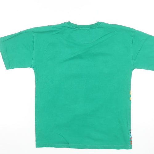 L.chicco Boys Green Hip Hop Graphic Print Cotton T-Shirt 12 Years
