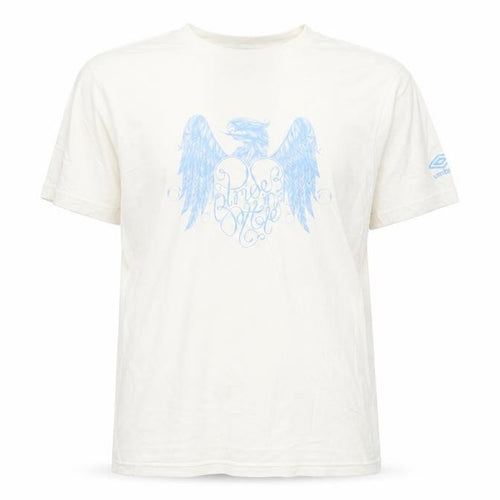Umbro Men's White Graphic Sports T-Shirt Size L Short Sleeve Cotton