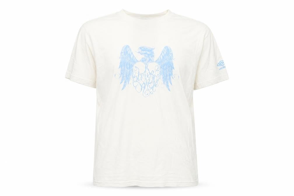 Umbro Men's White Graphic Sports T-Shirt Size L Short Sleeve Cotton