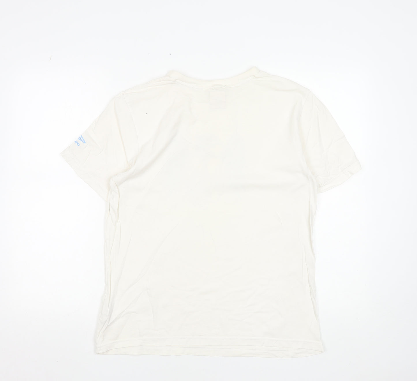 Umbro Men's White Graphic Sports T-Shirt Size L Short Sleeve Cotton