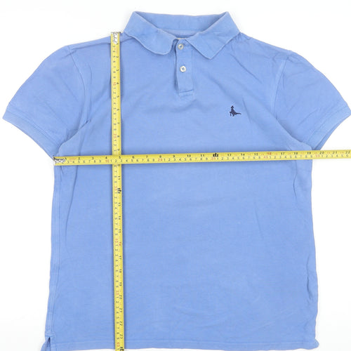 Jack Wills Men Blue S Regular Fit Cotton Polo Shirt