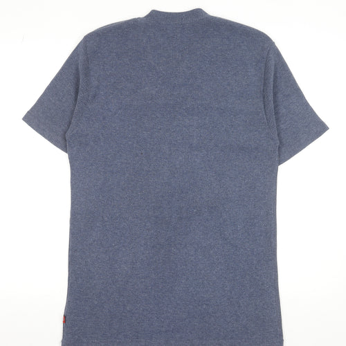 Whispering Smith Men's Blue V-Neck Short Sleeve Knit T-Shirt Size L