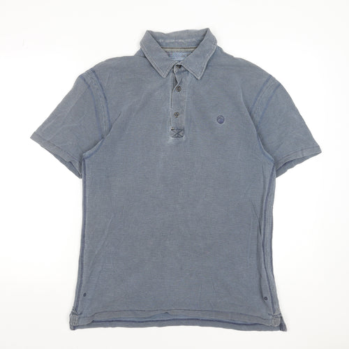 Marks and Spencer Men's Blue Cotton Polo Shirt Size S