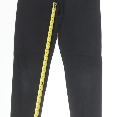 adidas Girls Black Ankle Leggings Size 10 Years Stretch Cotton Blend