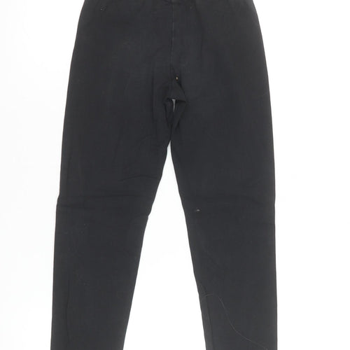 adidas Girls Black Ankle Leggings Size 10 Years Stretch Cotton Blend