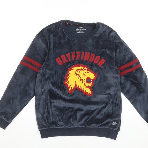 Marks and Spencer Boys Gryffindor Navy Velour Sweatshirt 12-13 Years