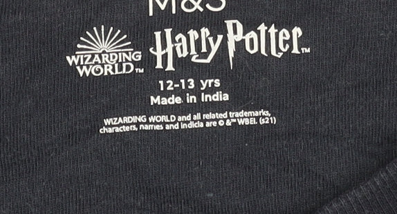 Marks and Spencer Boys Gryffindor Navy Velour Sweatshirt 12-13 Years