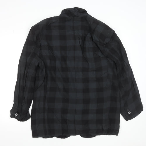 French Connection Men’s Grey Check Blazer L Regular Fit Cotton Jacket