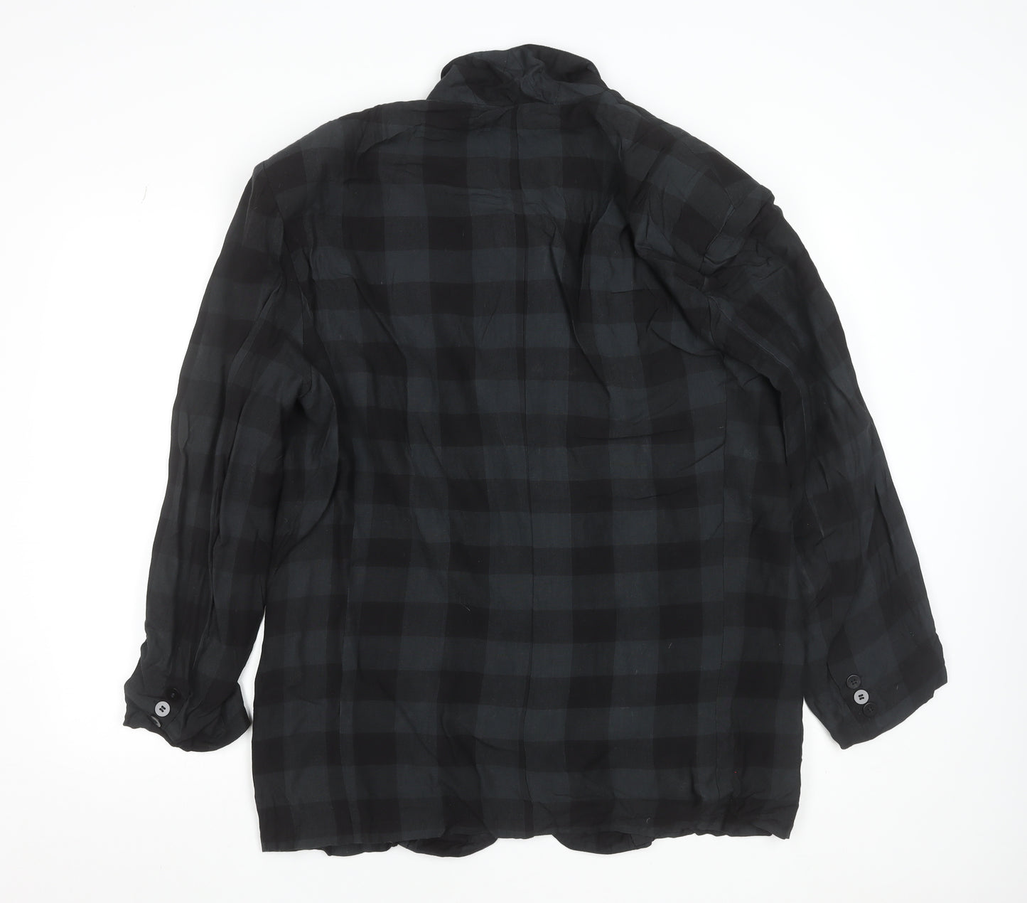 French Connection Men’s Grey Check Blazer L Regular Fit Cotton Jacket