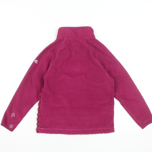 Craghoppers Girls Pink Fleece 1/2 Zip Pullover Sweatshirt Age 5-6