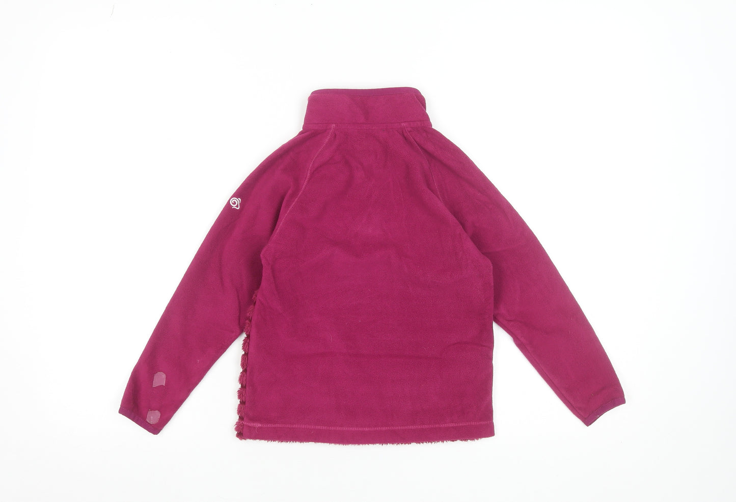 Craghoppers Girls Pink Fleece 1/2 Zip Pullover Sweatshirt Age 5-6