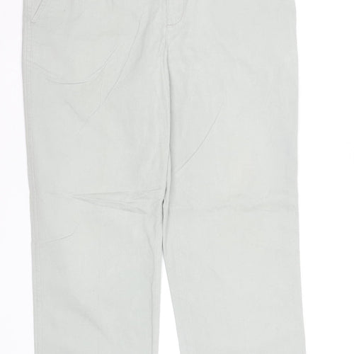 BHS Men’s Grey Chino Trousers 36W 31L Cotton Regular Fit