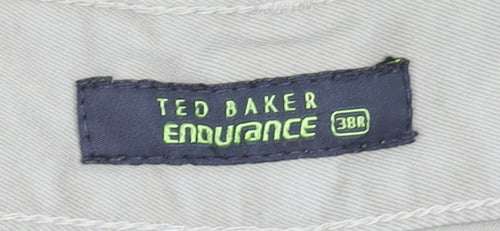 Ted Baker Men Beige Chino Shorts Size L 40in Cotton Casual Summer