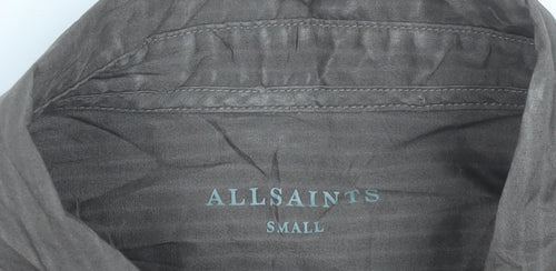 AllSaints Men's Brown Slim Fit Long Sleeve Button-Up Shirt Size S