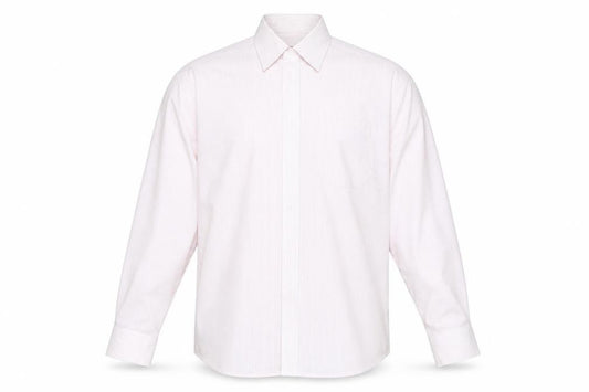 Marks and Spencer Men's Pink Striped Long Sleeve Dress Shirt 15.5in Collar