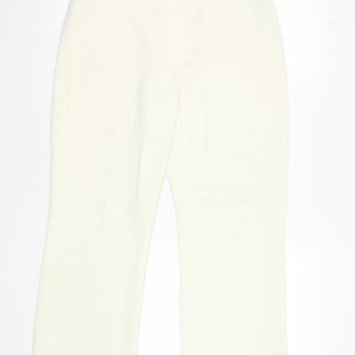 Blue Leaf Women Ivory Polyester Dress Pants Size 14