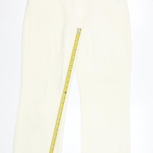 Blue Leaf Women Ivory Polyester Dress Pants Size 14