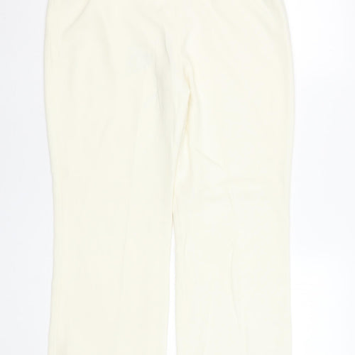 Blue Leaf Women Ivory Polyester Dress Pants Size 14