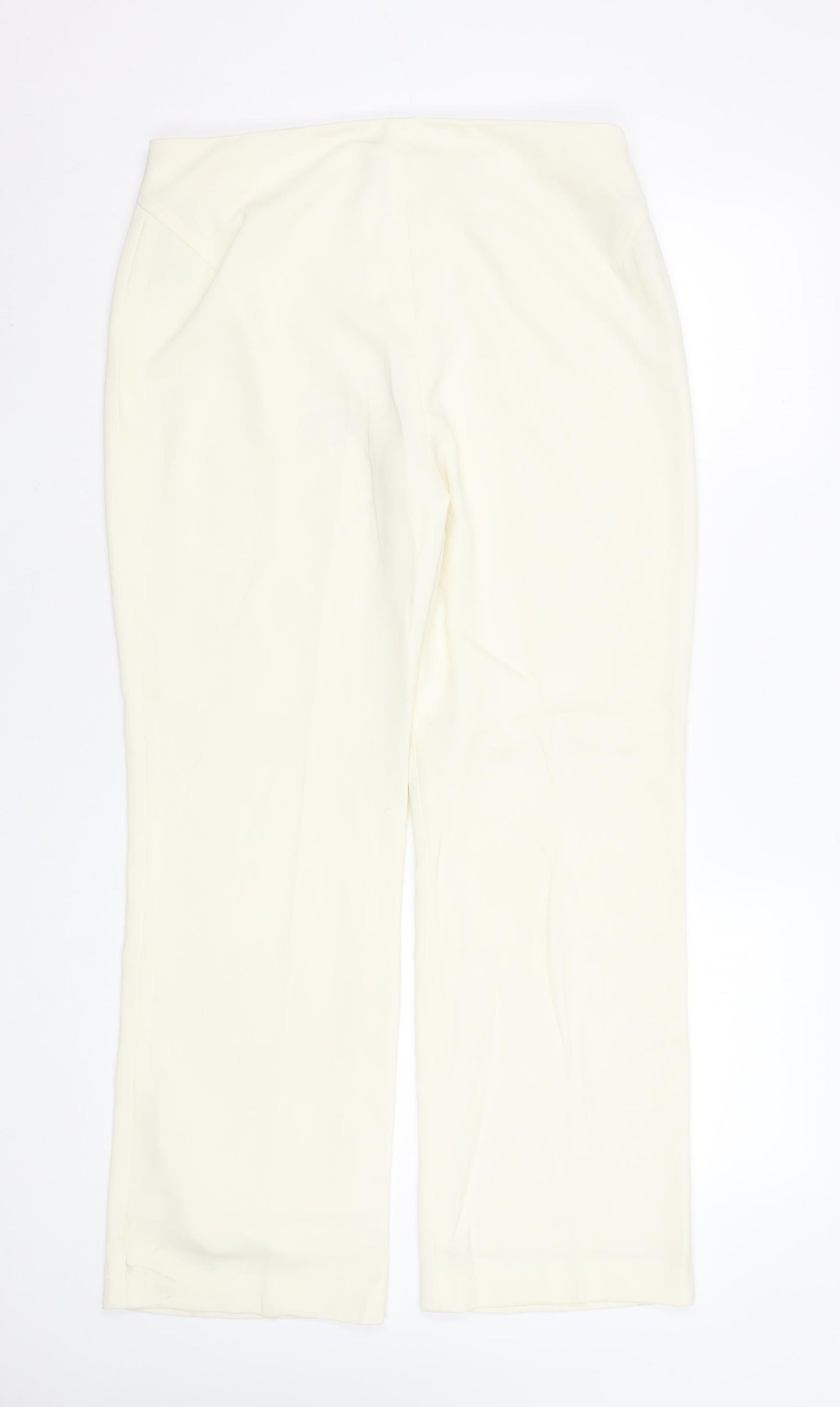 Blue Leaf Women Ivory Polyester Dress Pants Size 14