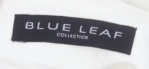 Blue Leaf Women Ivory Polyester Dress Pants Size 14