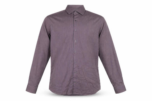 Seidensticker Men's Red Striped Long Sleeve Cotton Dress Shirt 16in Collar Regular Fit