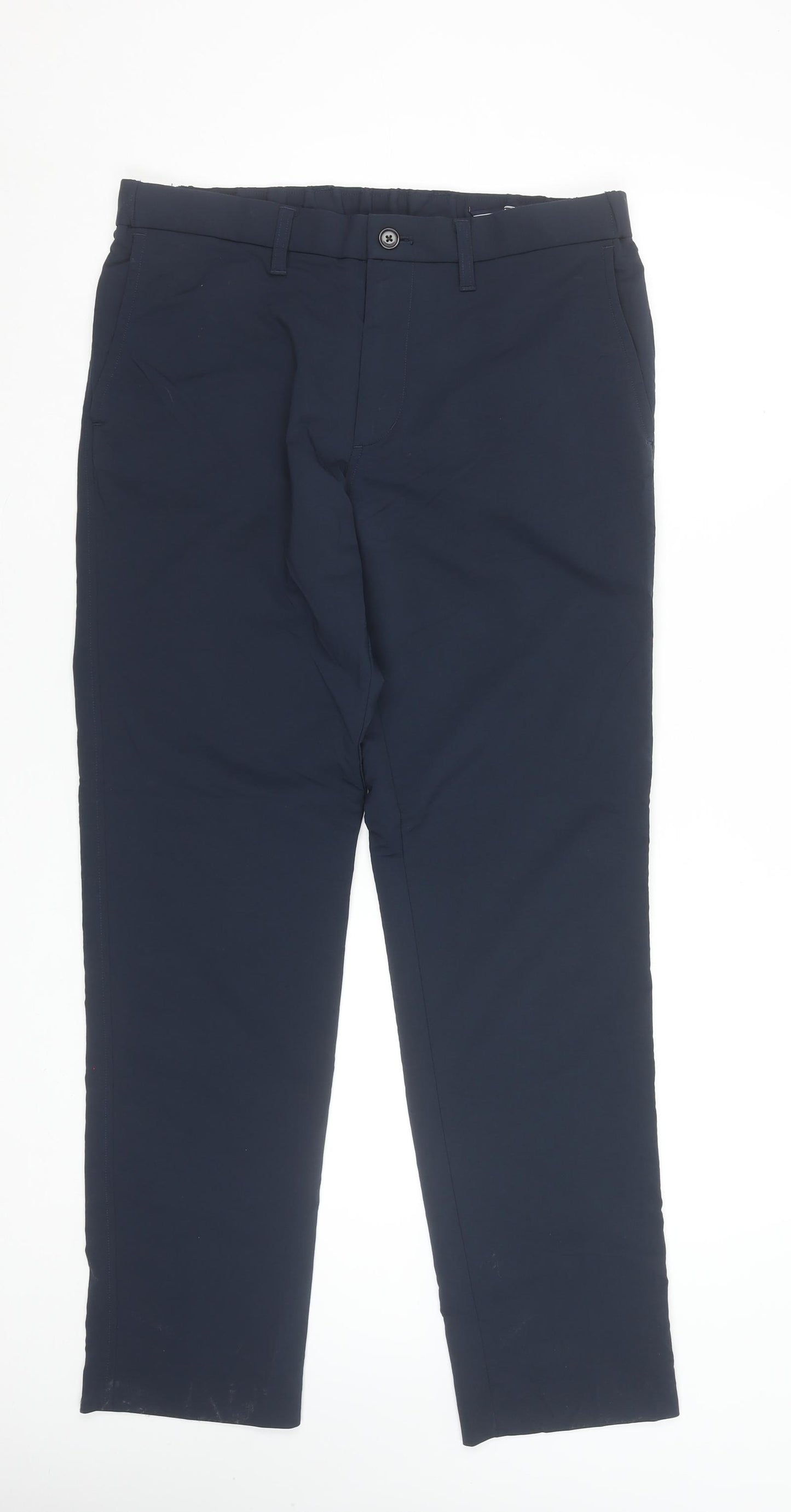 Lands' End Men's Blue Slim Fit Chino Trousers Size 34