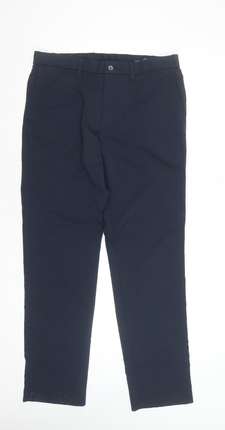 Lands' End Men's Blue Slim Fit Chino Trousers Size 34