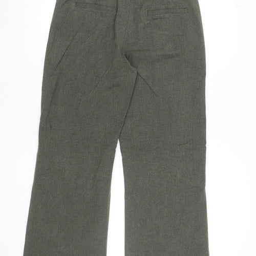 Rohofny Women’s Grey Wide-Leg Trousers Size M Linen Blend